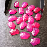 14-15mm Hot Pink Chalcedony Fancy Cabochon, 5 Pcs Loose Hot Pink Chalcedony