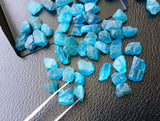 3-5 mm Neon Apatite Raw Stones, Natural Loose Rough Sticks Apatite For Jewelry