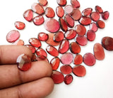 7-8.5mm Garnet Rose Cut Cabochons, Natural Mozambique Garnet Rose Cut Flat Back