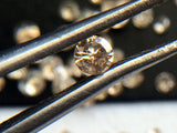 Melee Champagne NATURAL 2-2.5mm Diamond, Round Brilliant Cut Solitaire Faceted Brown Diamond For Jewelry (1Pc To 5Pc) - PPD311Z