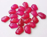 14-15mm Hot Pink Chalcedony Fancy Cabochon, 5 Pcs Loose Hot Pink Chalcedony