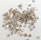 RARE 1.5 mm Champagne Diamond, Round Rose Cut Flat Back Cabochon Faceted Champagne Brown Diamond For Wedding Band (0.25Cts To 1Ct) - PDD804