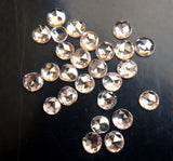RARE 1.5 mm Champagne Diamond, Round Rose Cut Flat Back Cabochon Faceted Champagne Brown Diamond For Wedding Band (0.25Cts To 1Ct) - PDD804