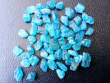 3-5 mm Neon Apatite Raw Stones, Natural Loose Rough Sticks Apatite For Jewelry