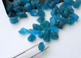 3-5 mm Neon Apatite Raw Stones, Natural Loose Rough Sticks Apatite For Jewelry