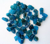 3-5 mm Neon Apatite Raw Stones, Natural Loose Rough Sticks Apatite For Jewelry