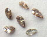 2.5x4-3x5mm Cognac Champagne Faceted Pear Cut Diamond For Jewelry (3Pc To 6Pc)