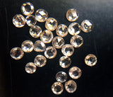 RARE 1.5 mm Champagne Diamond, Round Rose Cut Flat Back Cabochon Faceted Champagne Brown Diamond For Wedding Band (0.25Cts To 1Ct) - PDD804