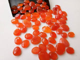 9mm Carnelian Rose Cut Cabochons, Carnelian Rose Cut Flat Back Cabochons