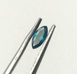 0.19 Cts Clear Blue Diamond Marquise Cut, 5x2.5mm Sparkling Blue Faceted Marquise Diamonds for Jewelry - PDD766