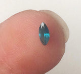 0.19 Cts Clear Blue Diamond Marquise Cut, 5x2.5mm Sparkling Blue Faceted Marquise Diamonds for Jewelry - PDD766