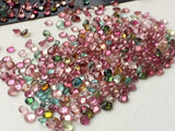 2.5-3mm Multi Tourmaline Round Cut Stones, Natural Multi Round Solitaire Cut
