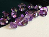 4x6mm African Amethyst Oval Cut Stone Lot, Natural Pointed Back Oval Faceted
