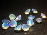 8mm Ethiopian Opal Faceted Heart Cut Stone, Ethiopian Welo Fire Opal Faceted