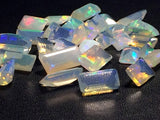5x7mm-5.5x11mm Ethiopian Opal Emerald Cut Stone, 5 Pcs Natural Faceted Cut Opal