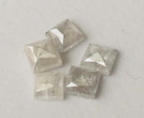 2mm Natural Square Princess Cut Faceted Grey White Diamond For Stacking Ring