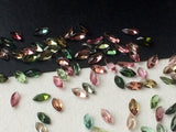 2x4mm Multi Tourmaline Marquise Shape Cut Stones, Faceted Tourmaline Marquise
