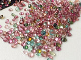 2.5-3mm Multi Tourmaline Round Cut Stones, Natural Multi Round Solitaire Cut