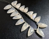 7-14 mm Rainbow Moonstone Faceted Shield Bead, Natural Both Side Faceted Fancy Beads for Necklace, 5 Pieces - PSG370