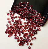4mm Garnet Round Cut Stone, Natural Faceted Garnet Stone, Loose Garnet Soliatire