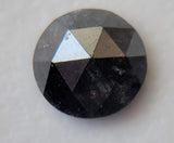 3.9mm Black Rose Cut Diamond, 0.26 Cts Rare Loose Natural Faceted Black Rose Cut Diamond Cabochon for Ring - PDD943