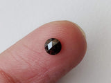 3.9mm Black Rose Cut Diamond, 0.26 Cts Rare Loose Natural Faceted Black Rose Cut Diamond Cabochon for Ring - PDD943