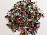 3-9mm Tourmaline Plain Mix Shape Cabochons, Natural Multi Tourmaline Flat Back
