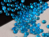 2-2.3mm Neon Apatite Round Cut Stone, Natural Faceted Round Cut Stones