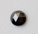 3.9mm Black Rose Cut Diamond, 0.26 Cts Rare Loose Natural Faceted Black Rose Cut Diamond Cabochon for Ring - PDD943