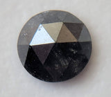 3.9mm Black Rose Cut Diamond, 0.26 Cts Rare Loose Natural Faceted Black Rose Cut Diamond Cabochon for Ring - PDD943