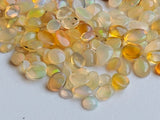 3-7mm Ethiopian Opal Plain Flat Back Cabochons, Natural Ethiopian Opal Oval