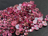 2-3mm Pink Tourmaline Plain Round Cabochons, Pink Tourmaline Flat Back Cabochons