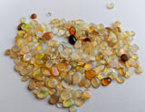 3-7mm Ethiopian Opal Plain Flat Back Cabochons, Natural Ethiopian Opal Oval