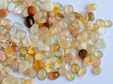 3-7mm Ethiopian Opal Plain Flat Back Cabochons, Natural Ethiopian Opal Oval