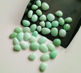 8-10mm Chrysoprase Cabochons, Natural Plain Free Form Shape Chrysoprase