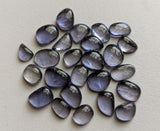 8-10mm Iolite Cabochons, Natural Plain Free Form Shape Iolite Flat Back Cabochon