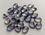 8-10mm Iolite Cabochons, Natural Plain Free Form Shape Iolite Flat Back Cabochon
