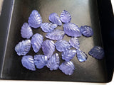 6x8mm - 9x13mm Tanzanite Cabochons, Natural Hand Carved Leaf Shape Cabochons