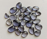 8-10mm Iolite Cabochons, Natural Plain Free Form Shape Iolite Flat Back Cabochon