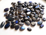 12-15mm Labradorite Rose Cut Cabochons, 5 Pieces Natural Rose Cut Free Form Shape Labradorite Flat Back Cabochons - PDG242A