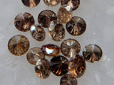 Solitaire Diamond, 3.5-4mm Cognac Polished 3 Pcs Brown Faceted Brilliant Round Cut Diamond for Ring - PDD793