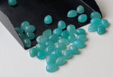 Natural Amazonite Pear Cabochons 5x7mm Sea Green Flat Back Gemstones Jewelry