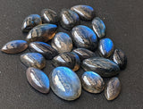 12-18mm Labradorite Plain Cabochons, Natural Mix Shape Labradorite Flat Back