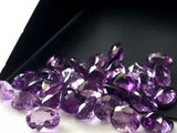 6x8mm Amethyst Oval Cut Stones, Amethyst Faceted Stones, Calibrated African