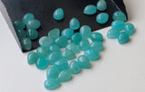 Natural Amazonite Pear Cabochons 5x7mm Sea Green Flat Back Gemstones Jewelry