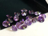 5x7mm African Amethyst Oval Cut Stone Lot, Natural Pointed Back Faceted 10Pcs