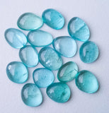 8-10mm Blue Apatite Cabochons, 5 Pcs Natural Plain Free Form Shape Blue Apatite