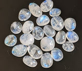 7-10mm Rainbow Moonstone Plain Cabochons, Plain Free Form Shape Moonstone