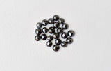 Rare Rose Cut Black Diamond Cabochons, 2.5mm Natural Round Flat Back Rose-Cut Diamonds for Ring, Jewelry Making (2Pcs To 5Pcs) - PDD930