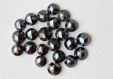 Rare Rose Cut Black Diamond Cabochons, 2.5mm Natural Round Flat Back Rose-Cut Diamonds for Ring, Jewelry Making (2Pcs To 5Pcs) - PDD930